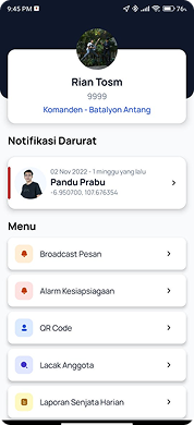 User list & broadcast menu